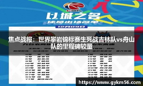 焦点战报：世界攀岩锦标赛生死战吉林队vs舟山队的里程碑较量